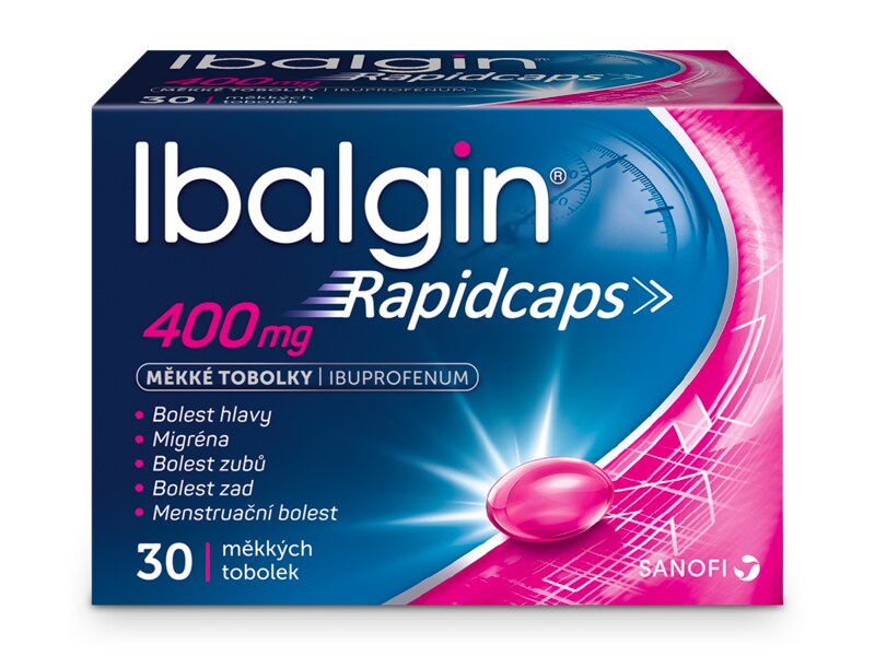 Ibalgin Rapidcaps 400 mg 30 měkkých tobolek