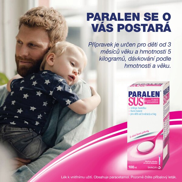 Paralen SUS 24 mg/ml perorální suspenze 100 ml Paralen SUS 24 mg/ml perorální suspenze 100 ml
