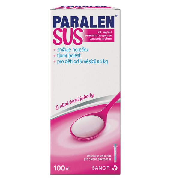 Paralen SUS 24 mg/ml perorální suspenze 100 ml Paralen SUS 24 mg/ml perorální suspenze 100 ml