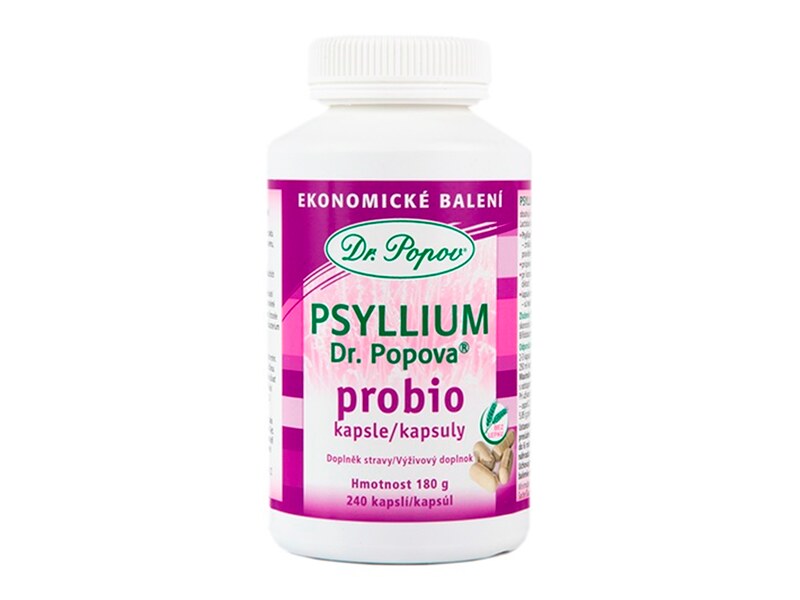 Dr. Popov Psyllium Probio 240 kapslí Dr. Popov Psyllium Probio 240 kapslí