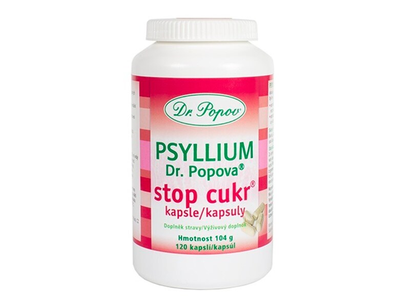 Dr. Popov Psyllium Stopcukr 120 kapslí