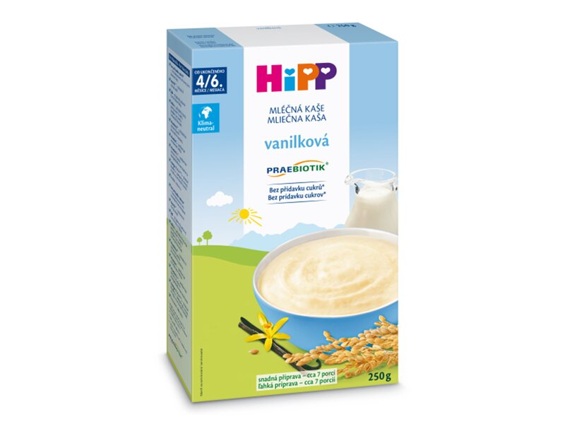 Hipp Kaše mléčná první vanilková 4 m+ 250 g