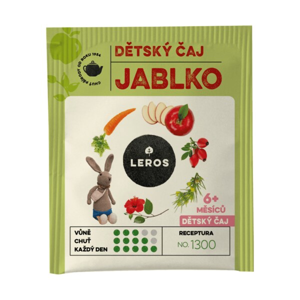 Leros Dětský čaj jablko nálevové sáčky 20x2 g