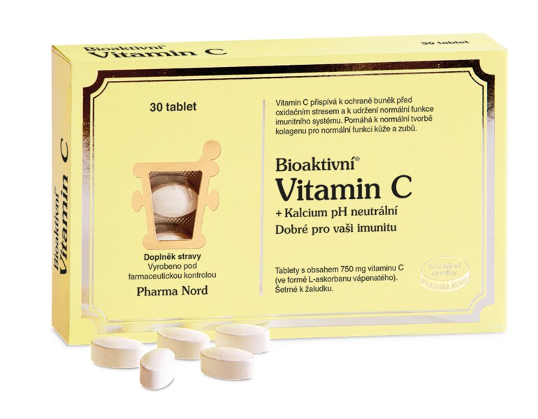 Pharma Nord Bioaktivní Vitamin C+Kalcium pH neutrální 30 tablet Pharma Nord Bioaktivní Vitamin C+Kalcium pH neutrální 30 tablet