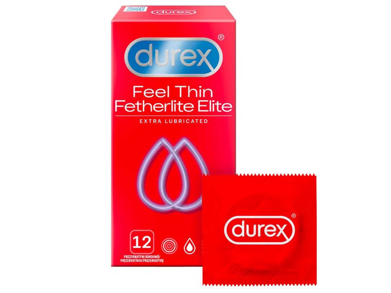 Durex Feel Thin Extra Lubricated prezervativ 12 ks