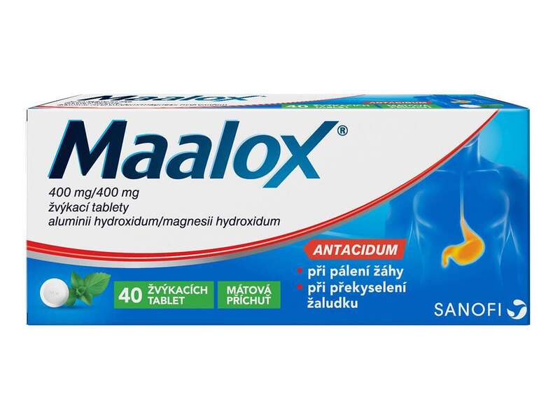 Maalox 40 žvýkacích tablet