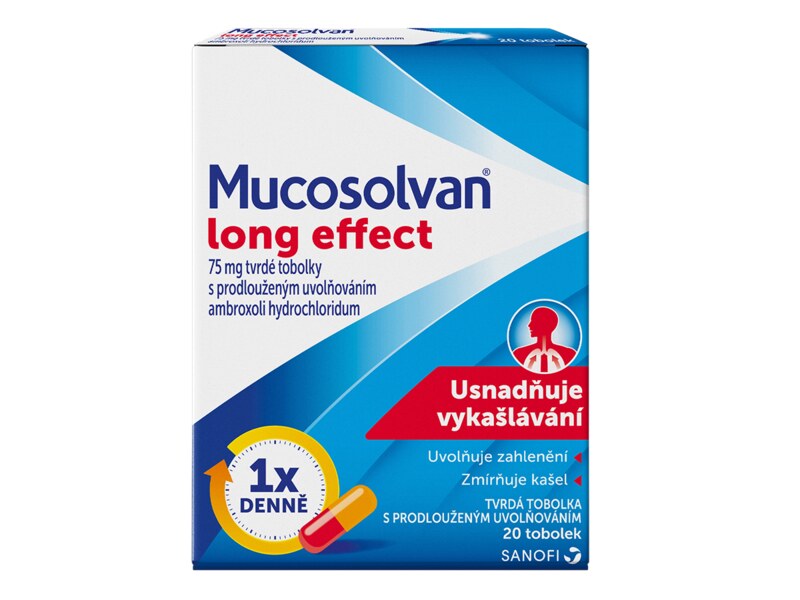 Mucosolvan Long Effect 75 mg 20 tvrdých tobolek s prodlouženým uvolňováním Mucosolvan Long Effect 75 mg 20 tvrdých tobolek s prodlouženým uvolňováním