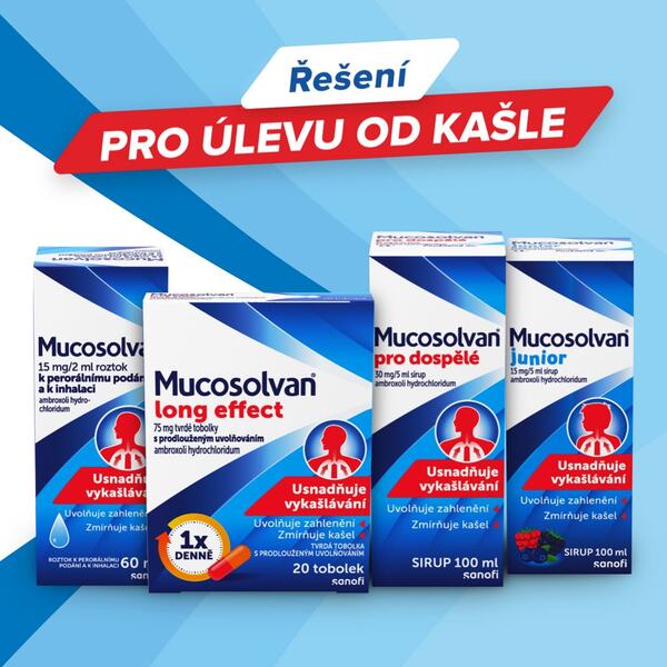 Mucosolvan Long Effect 75 mg 20 tvrdých tobolek s prodlouženým uvolňováním