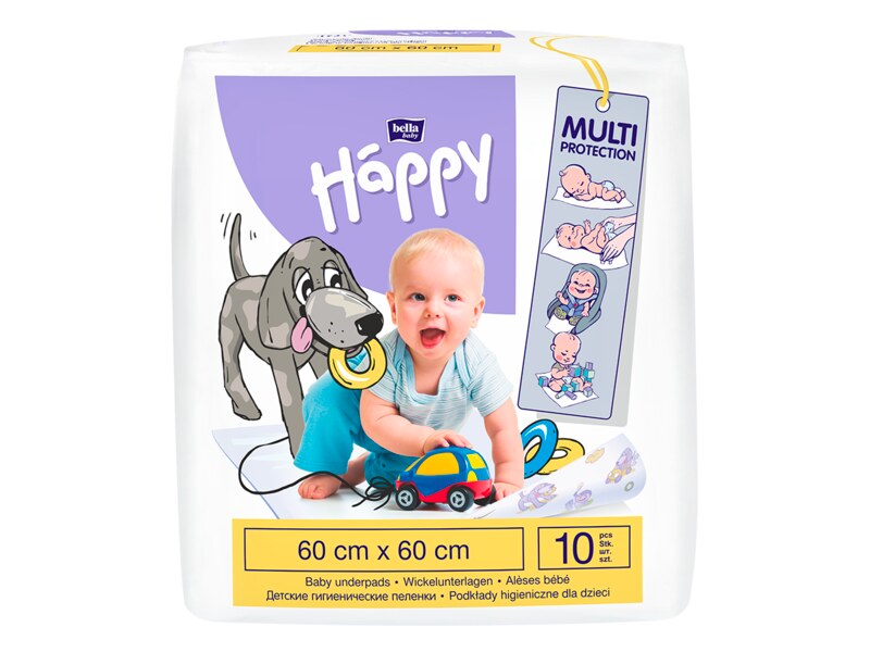 Bella Baby Happy dětské hygienické podložky 60x60 cm 10 ks