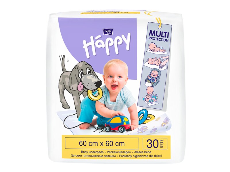 Bella Baby Happy dětské hygienické podložky 60x60 cm 30 ks