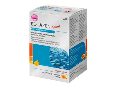 Equazen jahodová příchuť 180 žvýkacích tobolek