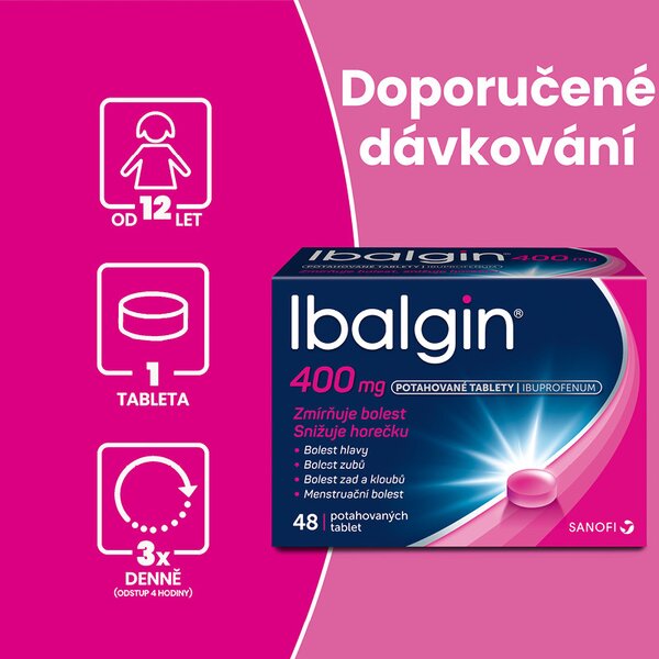 Ibalgin 400 mg 48 potahovaných tablet Ibalgin 400 mg 48 potahovaných tablet