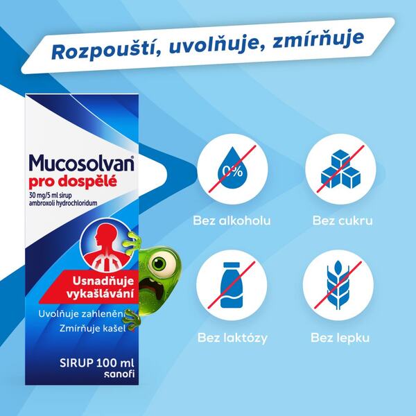 Mucosolvan pro dospělé sirup 100 ml Mucosolvan pro dospělé sirup 100 ml