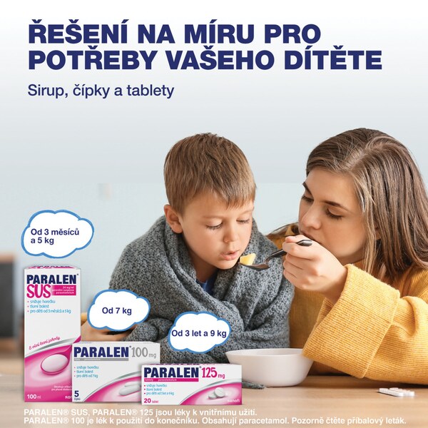 Paralen 100 mg 5 čípků