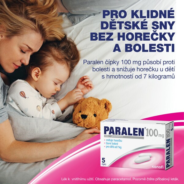 Paralen 100 mg 5 čípků