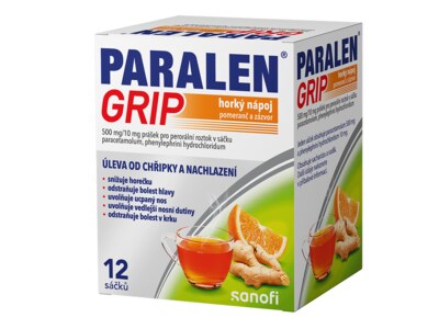 Paralen Grip Horký nápoj pomeranč a zázvor 12 sáčků Paralen Grip Horký nápoj pomeranč a zázvor 12 sáčků
