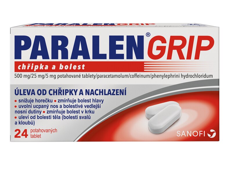 Paralen Grip Chřipka a bolest 24 potahovaných tablet