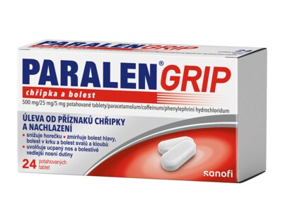 Paralen Grip Chřipka a bolest 24 potahovaných tablet