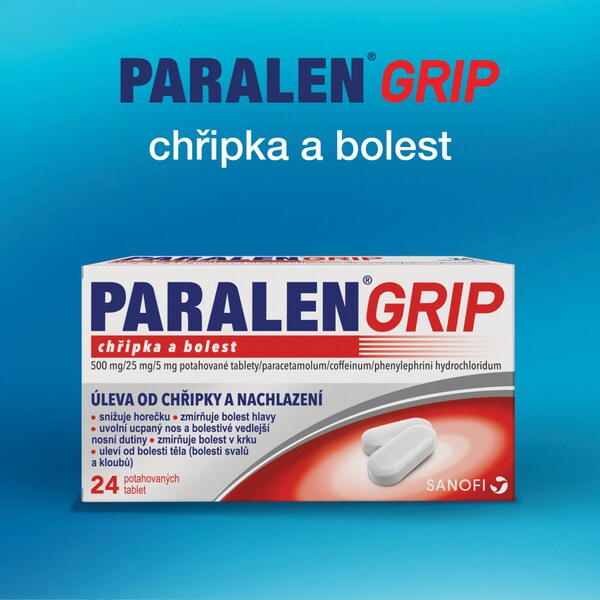Paralen Grip Chřipka a bolest 24 potahovaných tablet