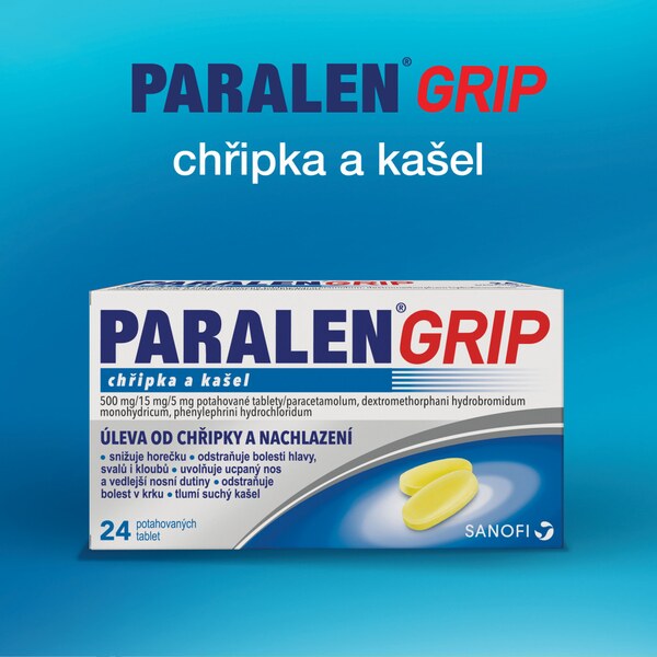 Paralen Grip Chřipka a kašel 24 potahovaných tablet