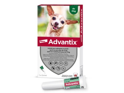 Advantix pro psy do 4 kg spot-on 1x0,4 ml