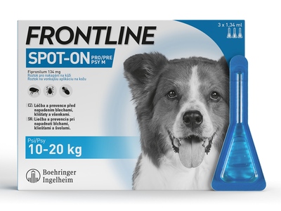 Frontline spot-on pro psy M (10-20 kg) 1,34 ml 3 pipety