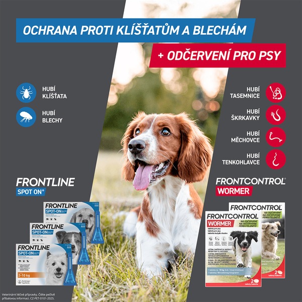 Frontline spot-on pro psy M (10-20 kg) 1,34 ml 3 pipety