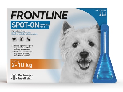 Frontline spot-on pro psy S (2-10 kg) 0,67 ml 3 pipety
