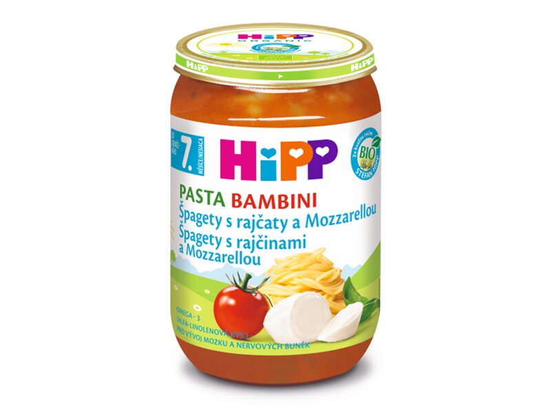 Hipp Junior BIO Rajčata se špagetami a mozzarellou 220 g