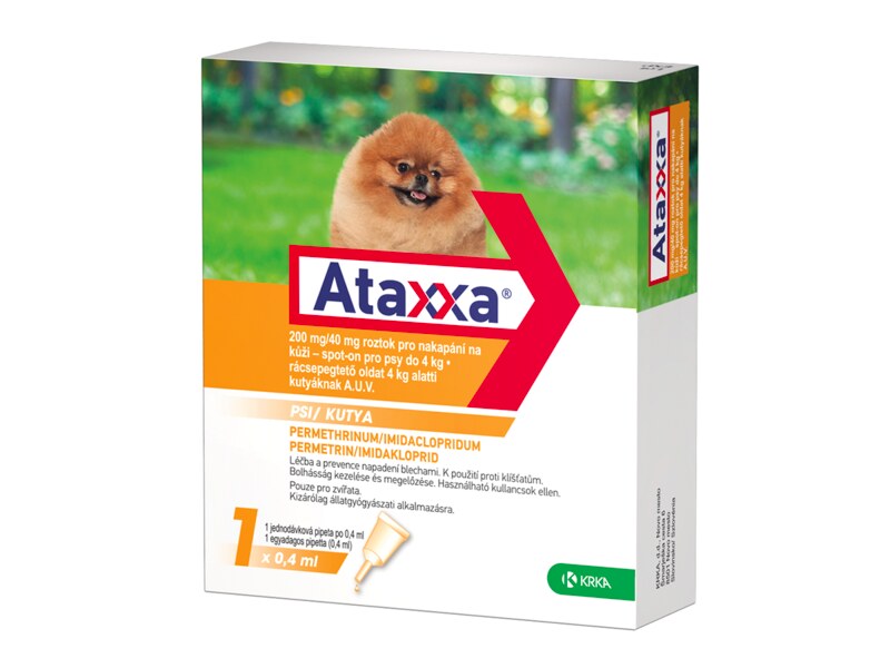 Ataxxa spot-on pro psy do 4 kg 1x0,4 ml
