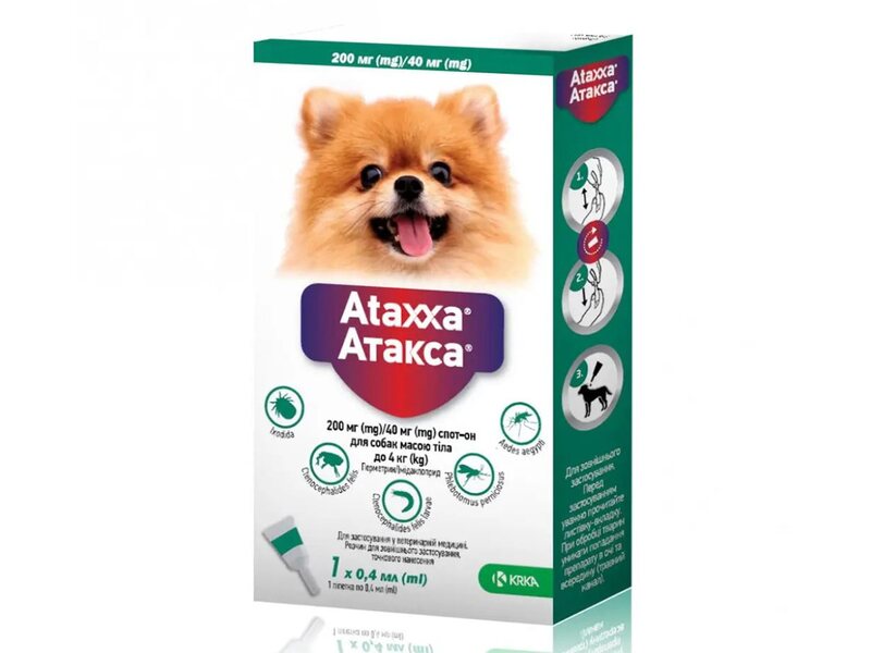 Ataxxa spot-on pro psy do 4 kg 1x0,4 ml