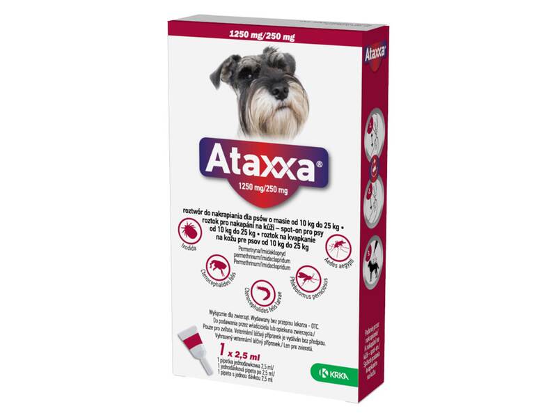Ataxxa spot-on pro psy od 10 kg do 25 kg 1x2,5 ml Ataxxa spot-on pro psy od 10 kg do 25 kg 1x2,5 ml