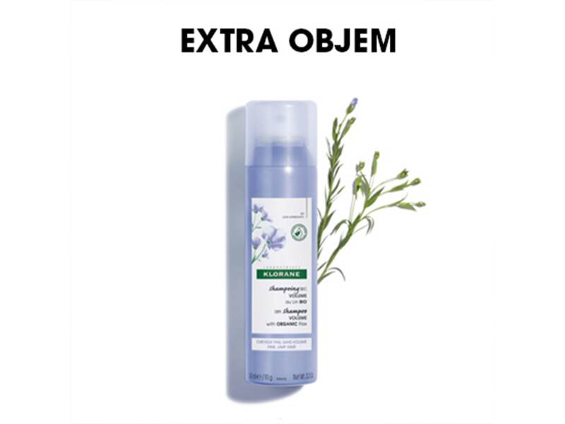 Klorane Suchý šampon s BIO lnem pro jemné vlasy bez objemu 150 ml Klorane Suchý šampon s BIO lnem pro jemné vlasy bez objemu 150 ml