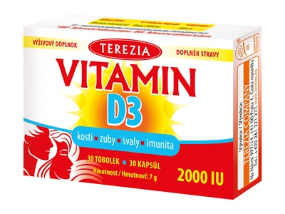 Terezia Vitamin D3 2000 IU 30 tobolek Terezia Vitamin D3 2000 IU 30 tobolek
