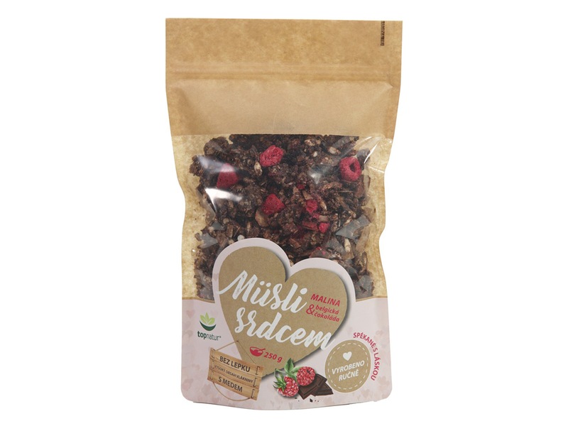 Topnatur Müsli srdcem malina&belgická čokoláda 250 g