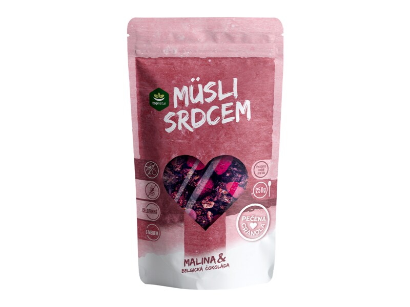 Topnatur Müsli srdcem malina&belgická čokoláda 250 g