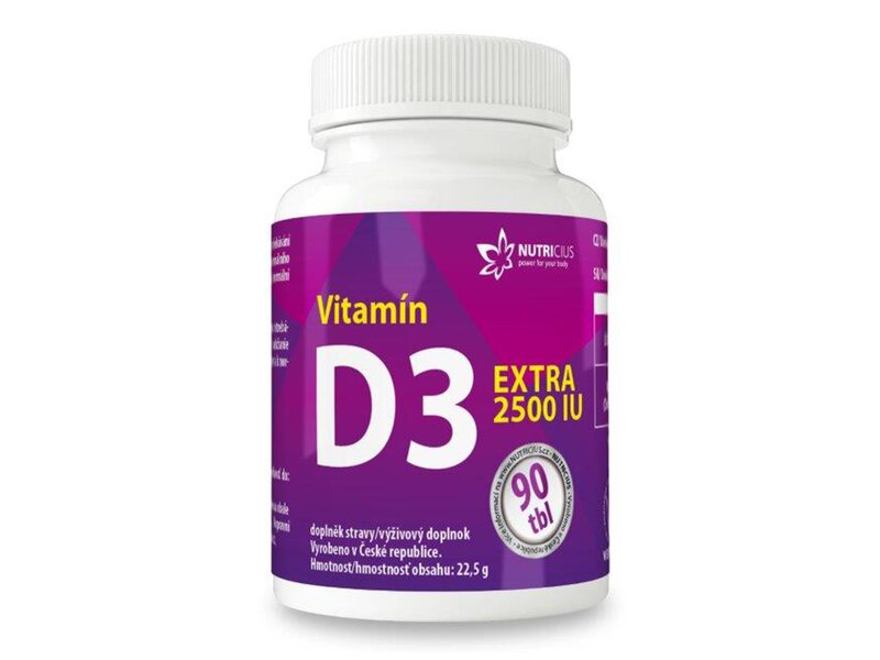 Nutricius Vitamín D3 Extra 2500 IU 90 tablet