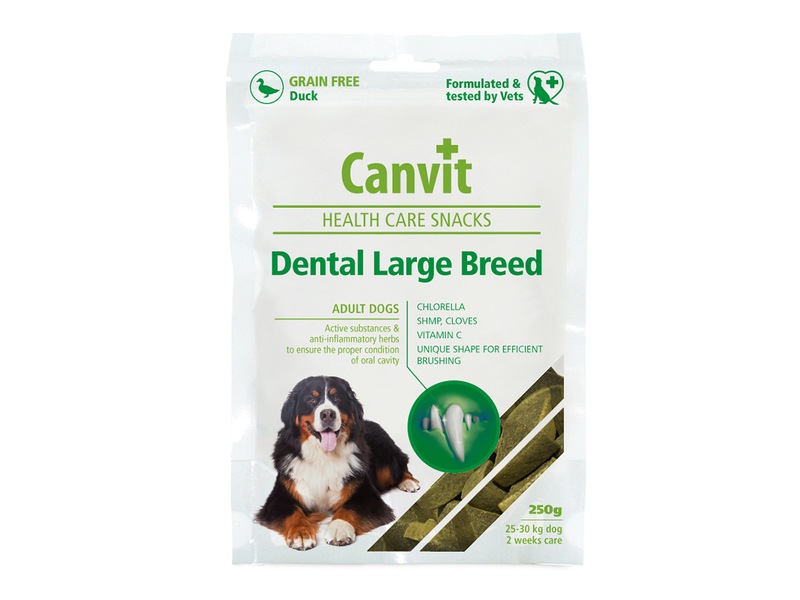 Canvit Snacks Dental Large Breed-Duck 250 g