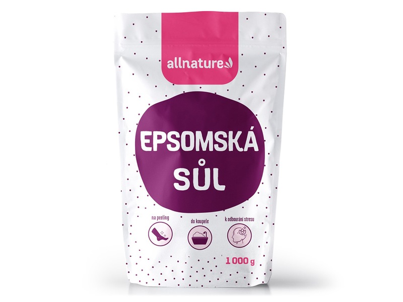Allnature Epsomská sůl 1000 g Allnature Epsomská sůl 1000 g