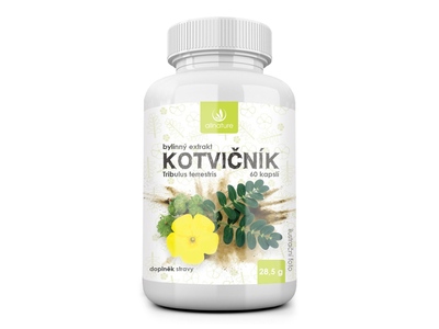 Allnature Kotvičník bylinný extrakt 60 kapslí Allnature Kotvičník bylinný extrakt 60 kapslí