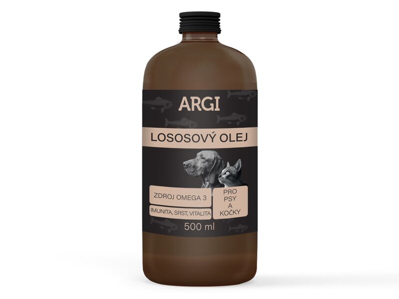 Argi Lososový olej pro psy a kočky 500 ml