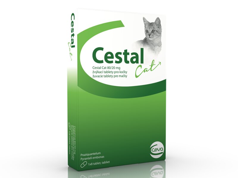 Cestal Cat žvýkací tablety pro kočky 8 tablet