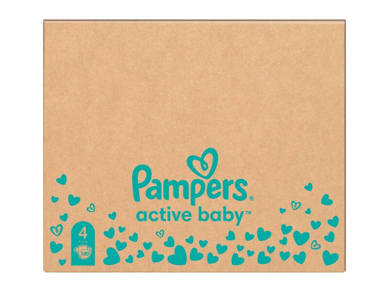 Pampers Active Baby Monthly Box vel. 4 (9-14 kg) dětské plenky 180 ks