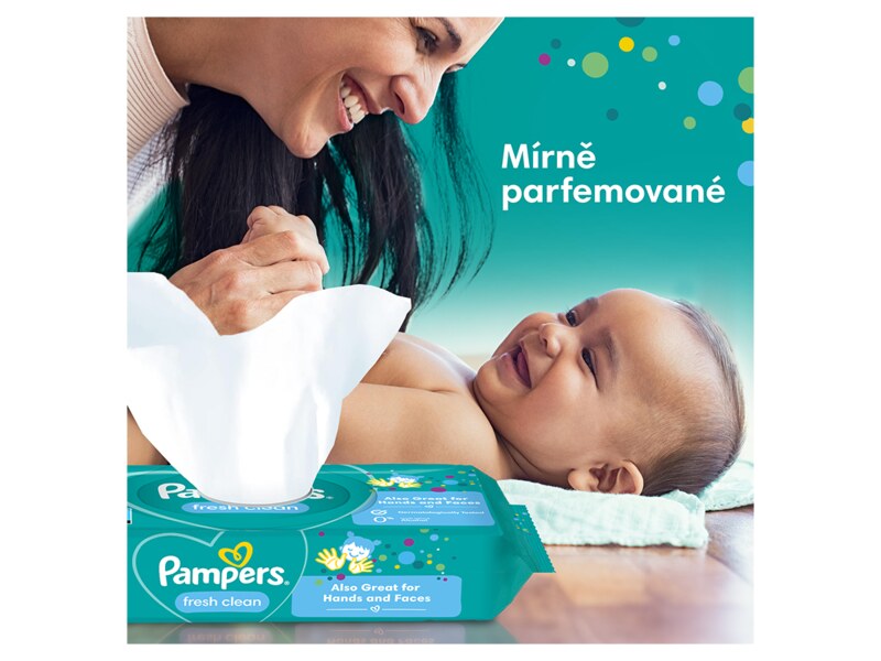 Pampers Fresh Clean XXL dětské čisticí vlhčené ubrousky 4x80 ks