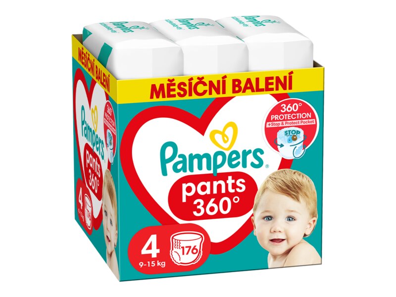 Pampers Pants Monthly Box vel. 4 (9-15 kg) plenkové kalhotky 176 ks