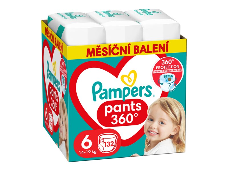 Pampers Pants Monthly Box vel. 6 (15+ kg) plenkové kalhotky 132 ks