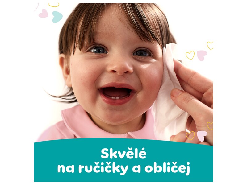 Pampers Sensitive XXL dětské čisticí vlhčené ubrousky 4x80 ks