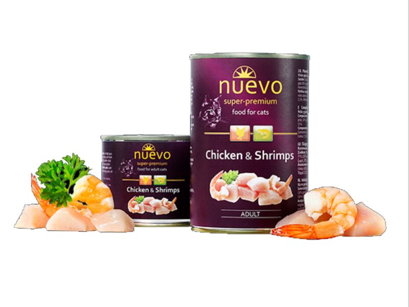 Nuevo Kuře a krevety konzerva pro kočky 400 g