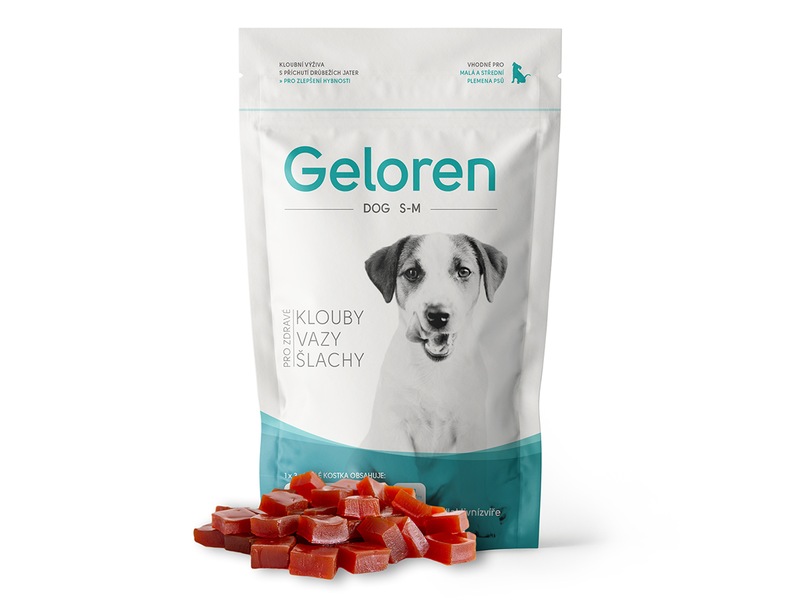 Geloren Dog S-M kloubní výživa pro malé psy 180 g 60 želé