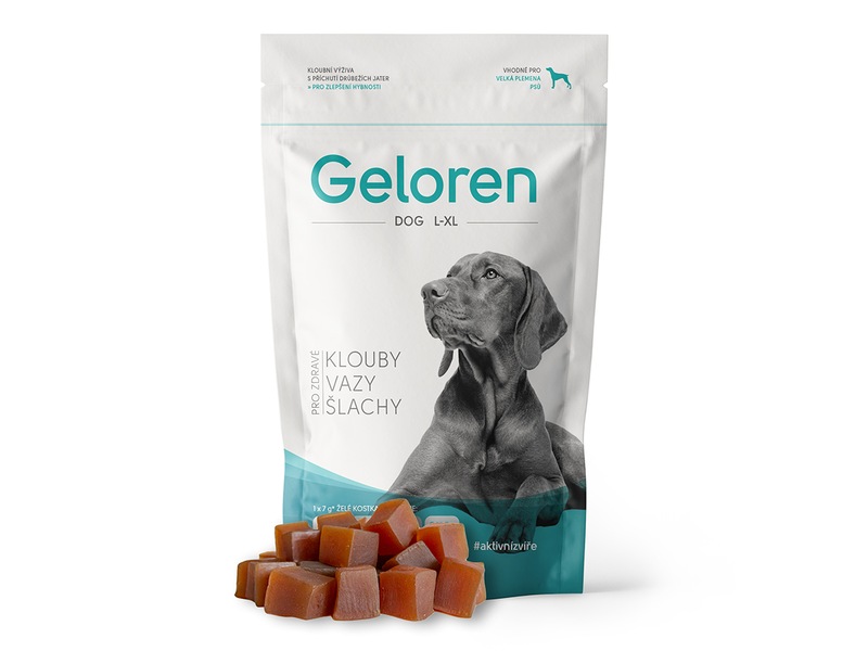 Geloren Dog L-XL kloubní výživa pro velké psy 420 g 60 želé